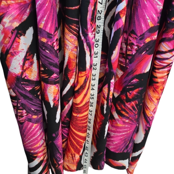 Size 0X NEW FLORAL+ZEBRA MIXED PRINT MAXI DRESS Summer Vacation - Picture 6 of 9